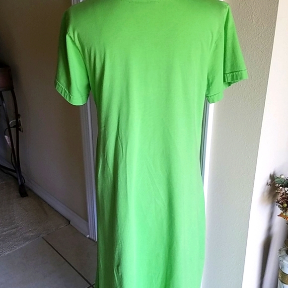 Desert Shores, Women's green lounging dress with Embroidery, Sz S - Picture 5 of 5